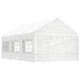 Vidaxl -Laube mit Dach 6,69 x 4,08 x 3,22 m Polyethylenweiß - afbeelding 1