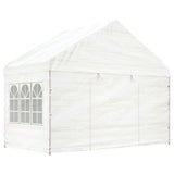 Vidaxl -Laube mit Dach 6,69 x 4,08 x 3,22 m Polyethylenweiß - afbeelding 3