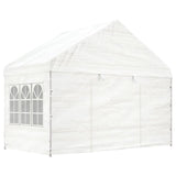 Vidaxl -Laube mit Dach 15,61 x 4,08 x 3,22 m Polyethylenweiß - afbeelding 3