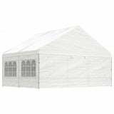 Vidaxl -Laube mit Dach 4.46x5,88x3,75 m Polyethylenweiß - afbeelding 1