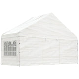 Vidaxl -Laube mit Dach 4.46x5,88x3,75 m Polyethylenweiß - afbeelding 3