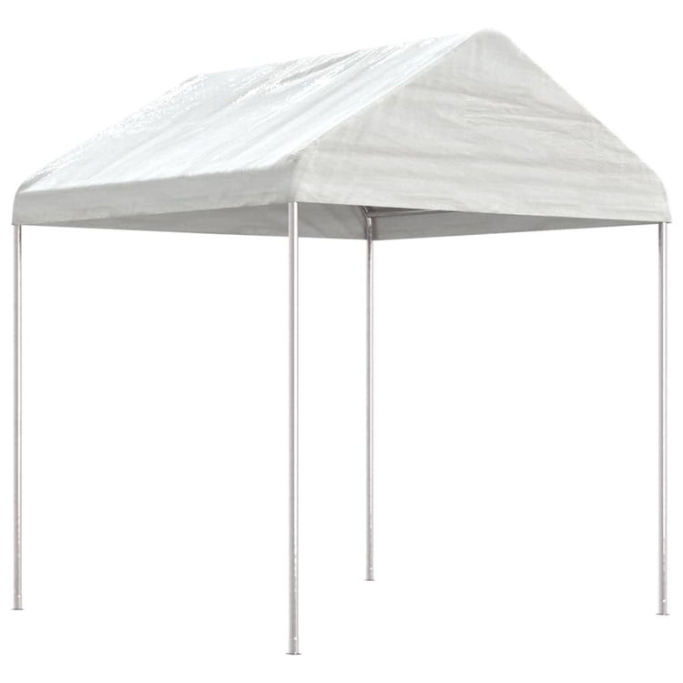Vidaxl -Laube mit Dach 15,61X2,28X2,69 M Polyethylenweiß