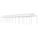 Vidaxl -Laube mit Dach 20.07x2,28x2,69 m Polyethylenweiß - afbeelding 1
