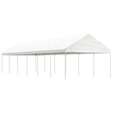 Vidaxl -Laube mit Dach 13,38x4.08x3,22 m Polyethylenweiß - afbeelding 1