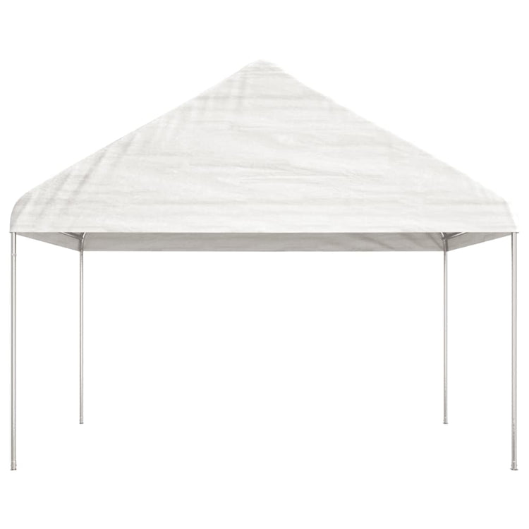 Vidaxl -Laube mit Dach 17,84x4.08x3,22 m Polyethylenweiß