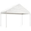 Vidaxl -Laube mit Dach 20.07x4.08x3,22 m Polyethylenweiß