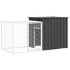 VIDAXL -Kaninchen -Hutch 200x91x100 cm verzinkter Stahl -Anthrazit -Gelenkt