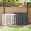 VIDAXL -Kaninchen -Hutch 200x91x100 cm verzinkter Stahl -Anthrazit -Gelenkt
