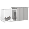 Vidaxl Kaninchen Hutch 200x91x100 cm verzinkter Stahlgrau grau
