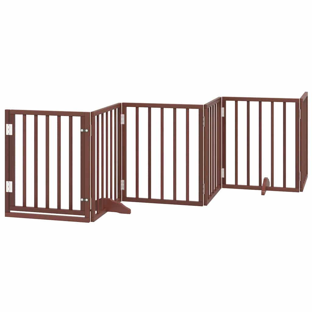 Vidaxl faltbares Hundegitter 15 Paneele 750 cm Pappelholz braun