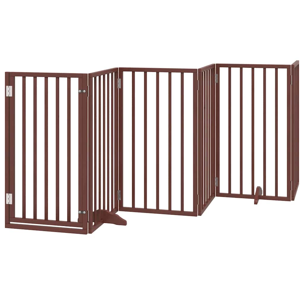 Vidaxx faltbares Hundegitter 9 Paneele 450 cm Pappelholz braun