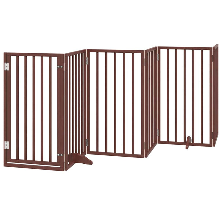 Vidaxl faltbares Hundegitter 15 Paneele 750 cm Pappelholz braun
