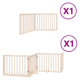 Vidaxx faltbares Hundegitter mit Tür 6 Paneele 480 cm Pappelholz - afbeelding 2