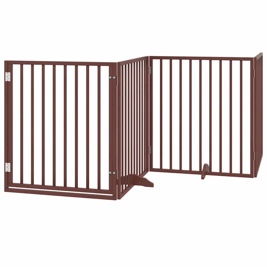 Vidaxl faltbares Hundegitter 6 Paneele 480 cm Pappelholz braun