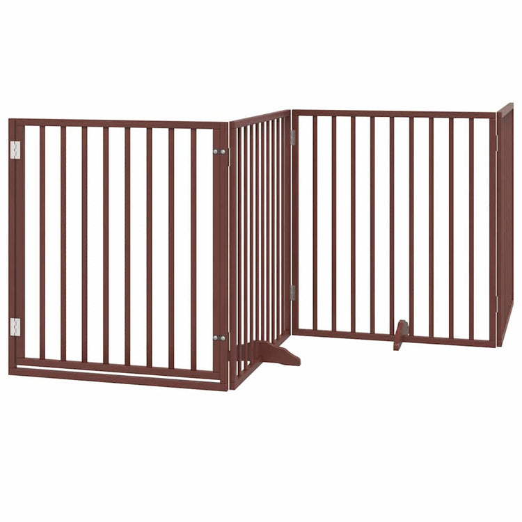 Vidaxl faltbares Hundegitter 6 Paneele 480 cm Pappelholz braun