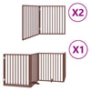 Vidaxx faltbares Hundegitter 8 Paneele 640 cm Pappelholz braun