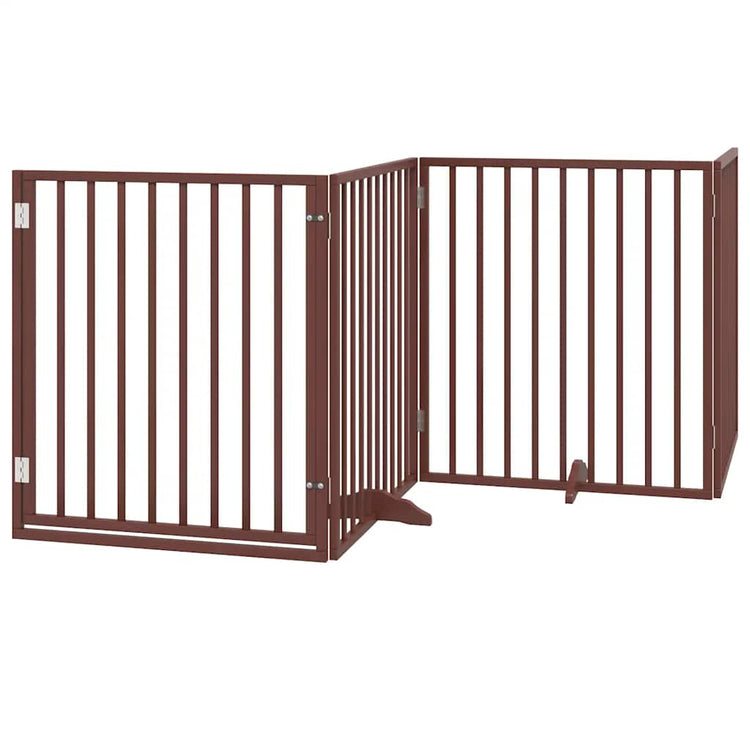 Vidaxl faltbares Hundegitter 12 Paneele 960 cm Pappelholz braun