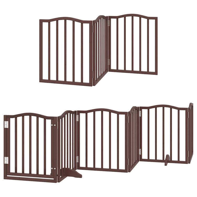 Vidaxl faltbares Hundegitter 12 Paneele 600 cm Pappelholz braun