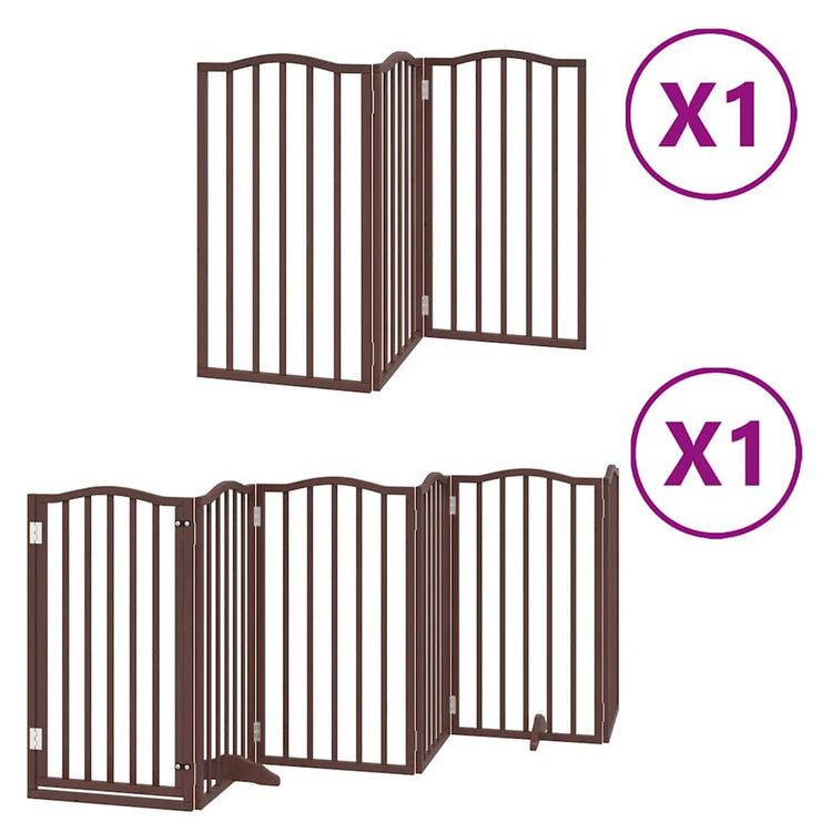 Vidaxx faltbares Hundegitter 9 Paneele 450 cm Pappelholz braun