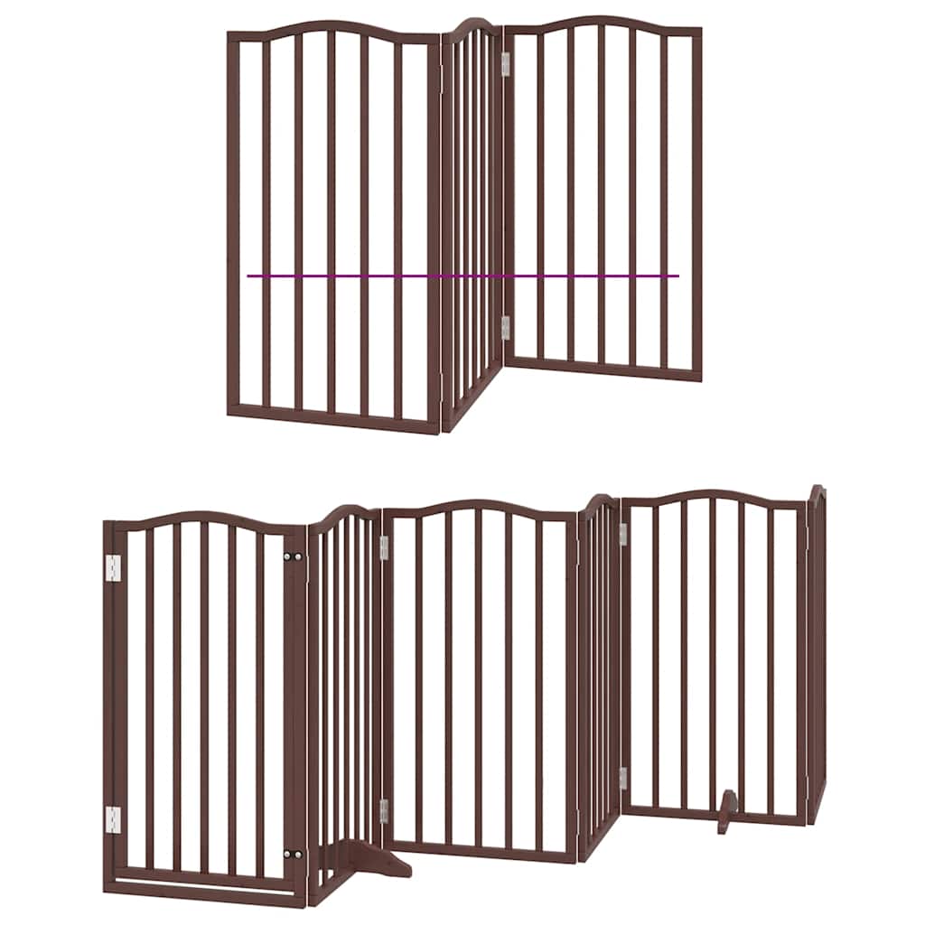 Vidaxl faltbares Hundegitter 15 Paneele 750 cm Pappelholz braun