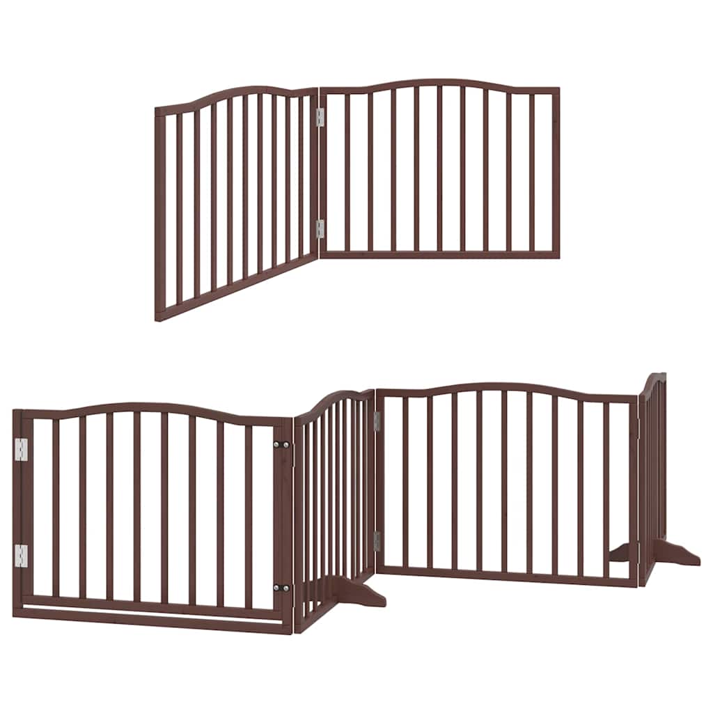 Vidaxl faltbares Hundegitter 6 Paneele 480 cm Pappelholz braun