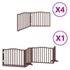 Vidaxl faltbares Hundegitter 12 Paneele 960 cm Pappelholz braun