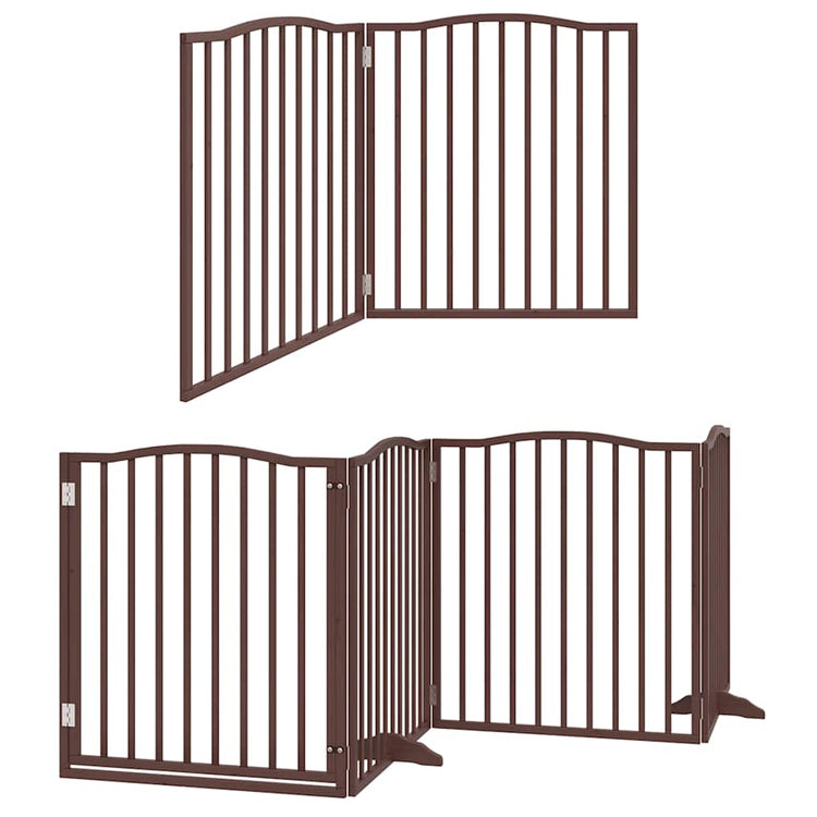 Vidaxl faltbares Hundegitter 6 Paneele 480 cm Pappelholz braun