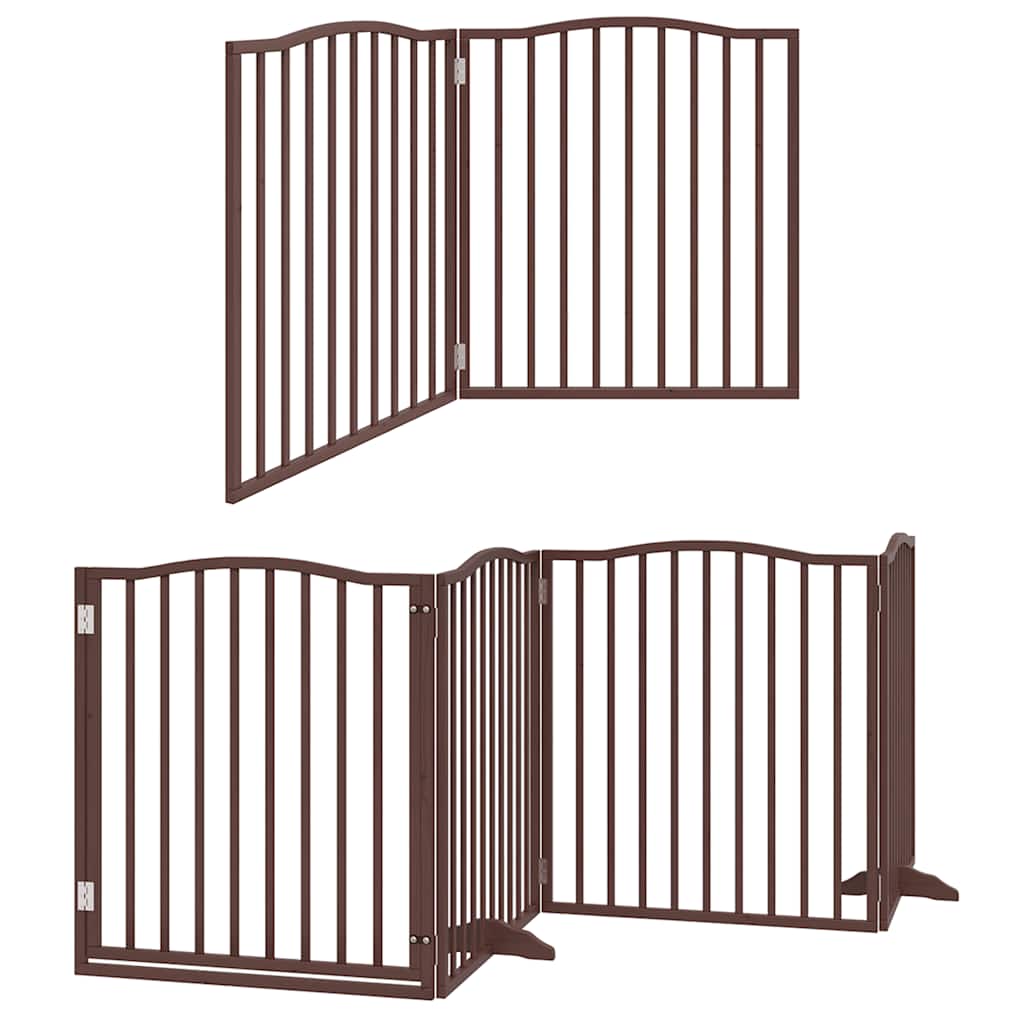 Vidaxl faltbares Hundegitter 10 Paneele 800 cm Pappelholz braun