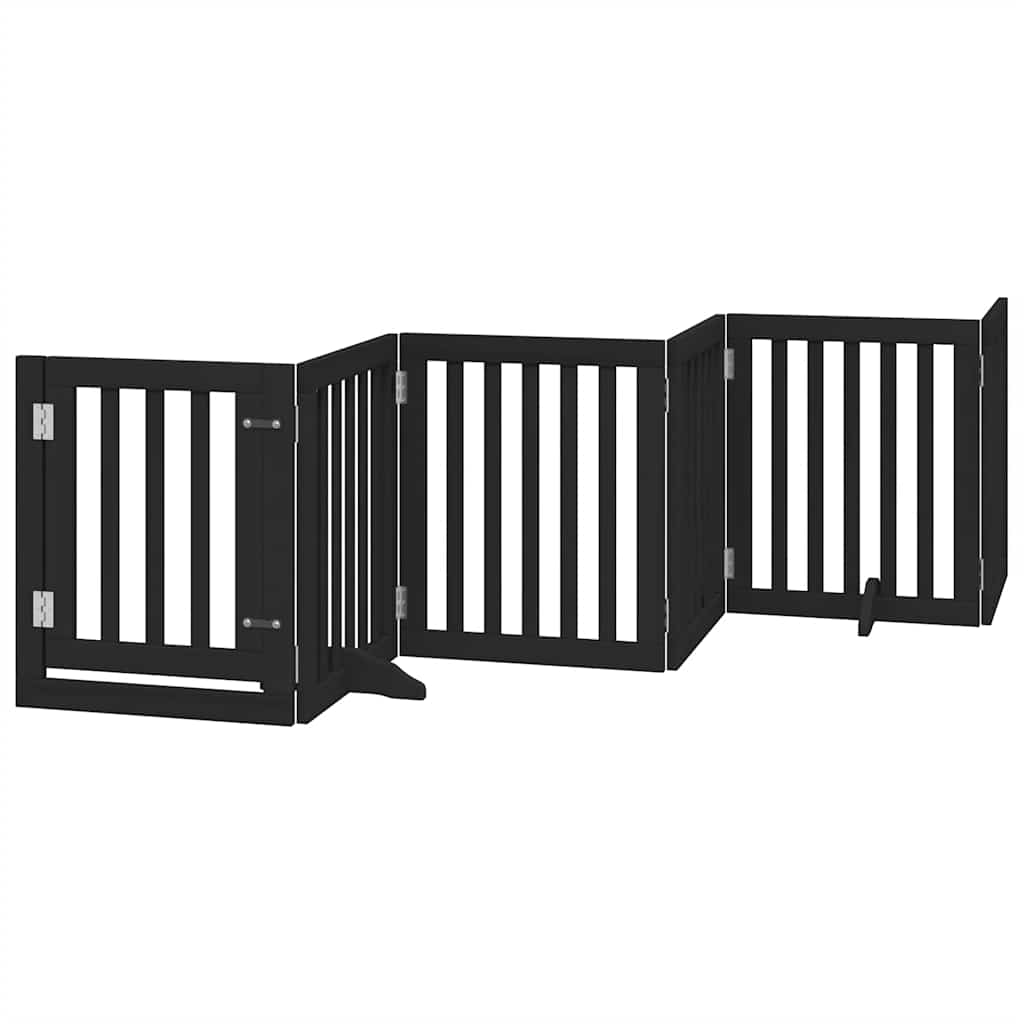 Vidaxx faltbares Hundegitter 9 Paneele 450 cm Pappelholz schwarz
