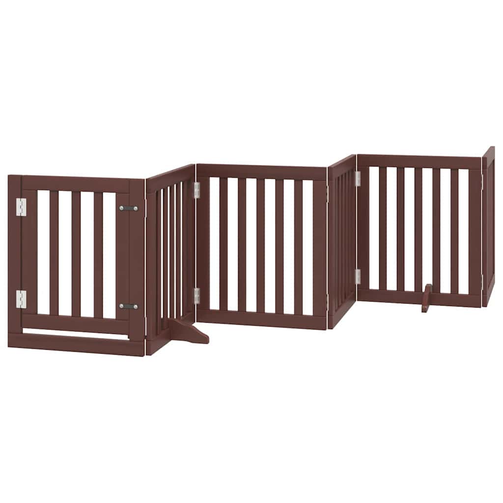 Vidaxx faltbares Hundegitter 9 Paneele 450 cm Pappelholz braun