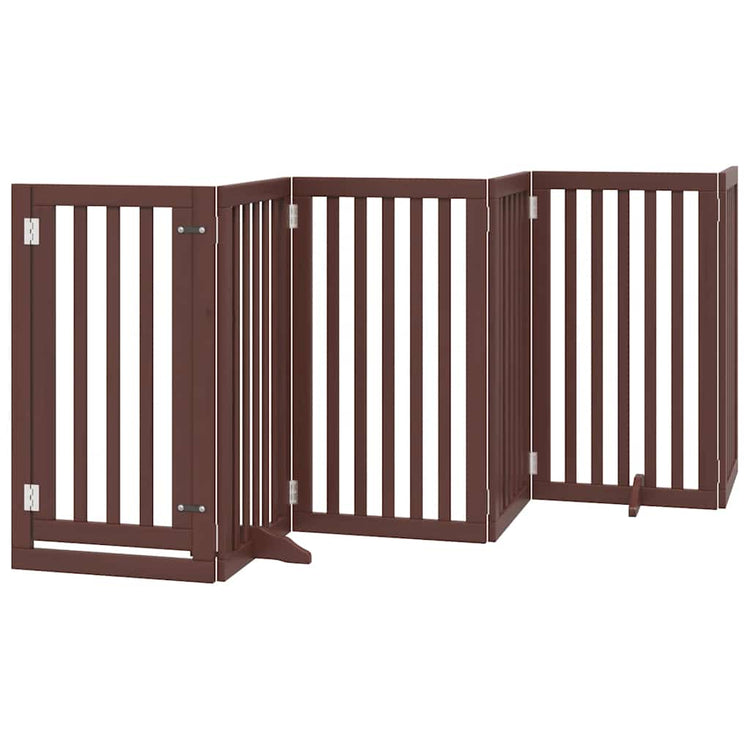 Vidaxl faltbares Hundegitter 12 Paneele 600 cm Pappelholz braun