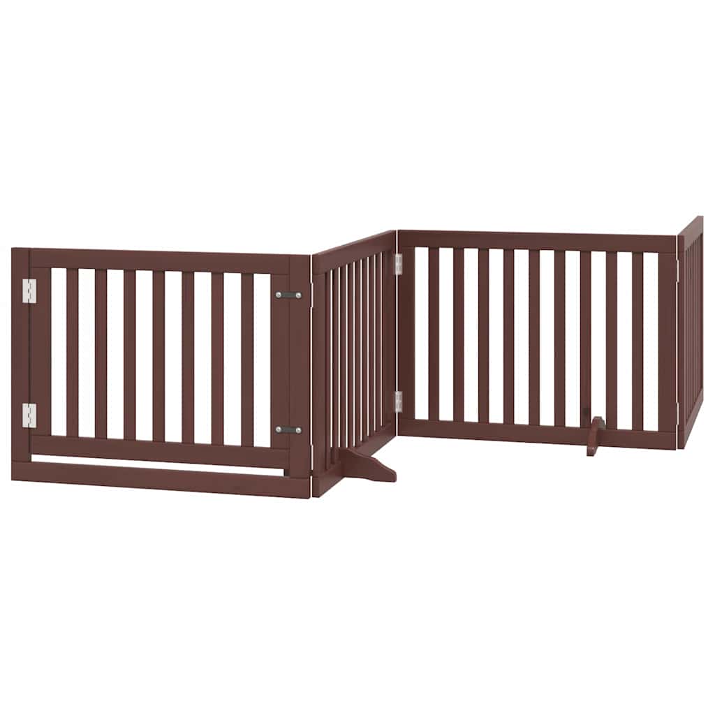 Vidaxl faltbares Hundegitter 6 Paneele 480 cm Pappelholz braun