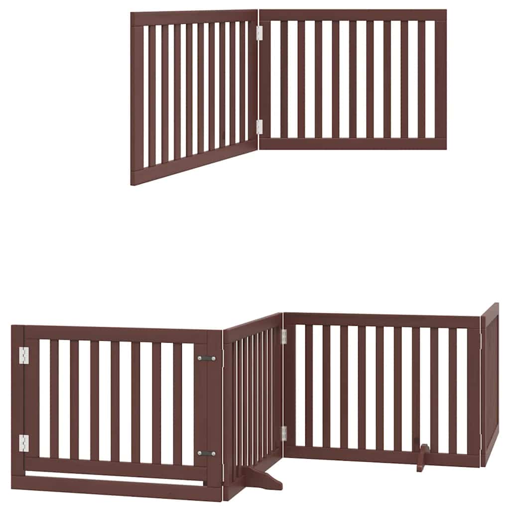 Vidaxl faltbares Hundegitter 10 Paneele 800 cm Pappelholz braun