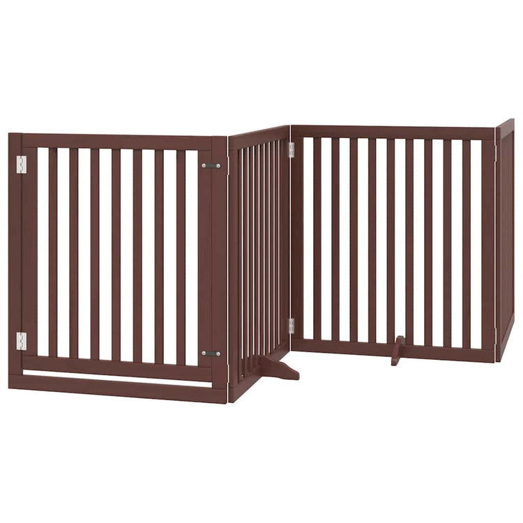 Vidaxx faltbares Hundegitter 8 Paneele 640 cm Pappelholz braun