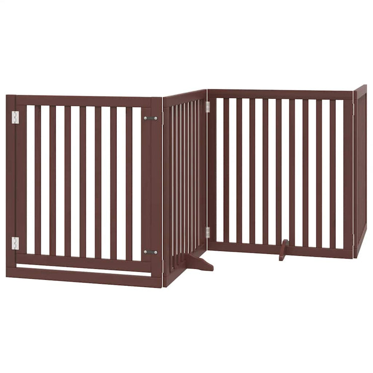 Vidaxl faltbares Hundegitter 10 Paneele 800 cm Pappelholz braun