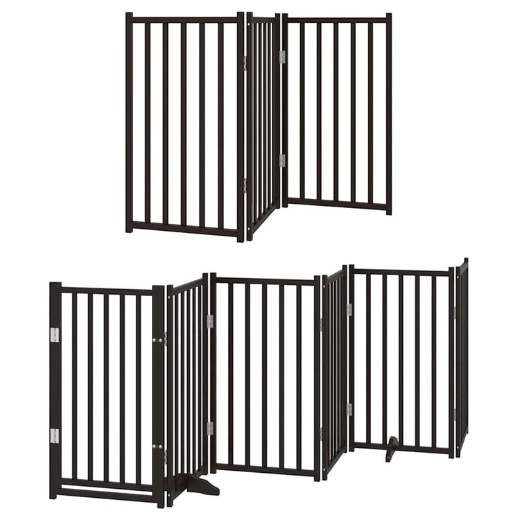 Vidaxx faltbares Hundegitter 9 Paneele 450 cm Pappelholz schwarz