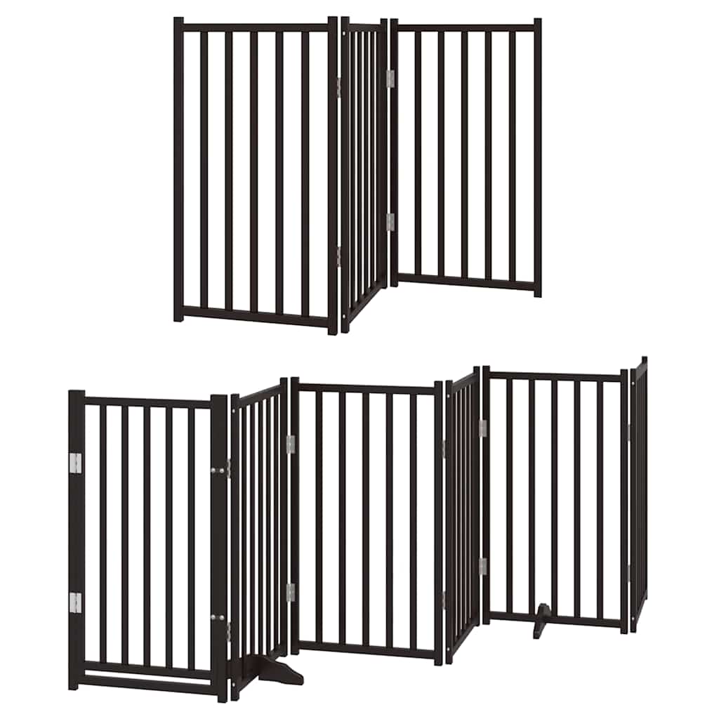 Vidaxx faltbares Hundegitter 12 Paneele 600 cm Pappelholz schwarz