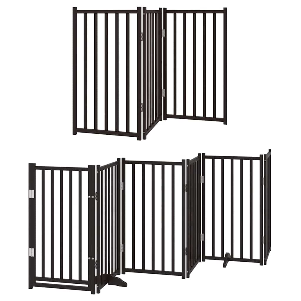 Vidaxx faltbares Hundegitter 15 Paneele 750 cm Pappelholz schwarz