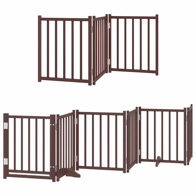 Vidaxx faltbares Hundegitter 9 Paneele 450 cm Pappelholz braun