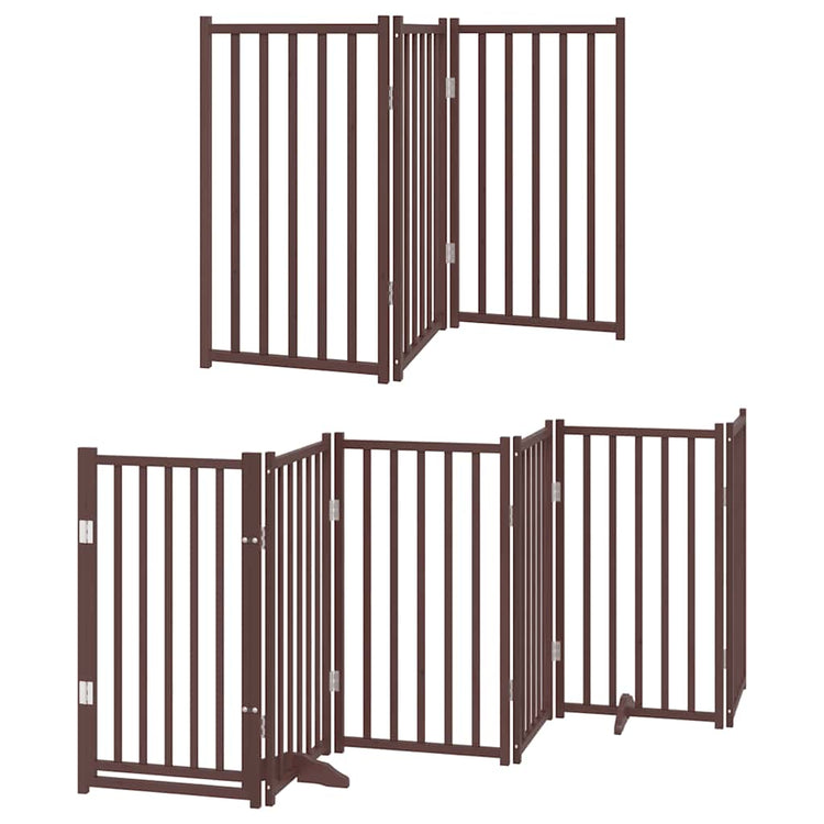 Vidaxx faltbares Hundegitter 9 Paneele 450 cm Pappelholz braun