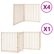 Vidaxx faltbares Hundegitter mit Tür 12 Paneele 960 cm Pappelholz - afbeelding 2