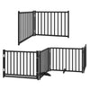 Vidaxl faltbares Hundegitter 10 Paneele 800 cm Pappelholz schwarz
