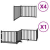 Vidaxx faltbares Hundegitter 12 Paneele 960 cm Pappelholz schwarz
