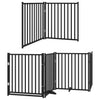 Vidaxx faltbares Hundegitter 12 Paneele 960 cm Pappelholz schwarz