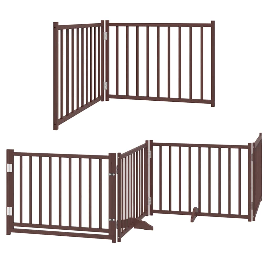 Vidaxl faltbares Hundegitter 10 Paneele 800 cm Pappelholz braun
