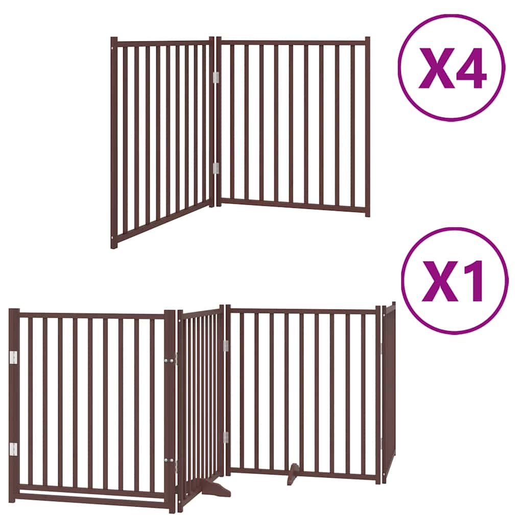 Vidaxl faltbares Hundegitter 12 Paneele 960 cm Pappelholz braun