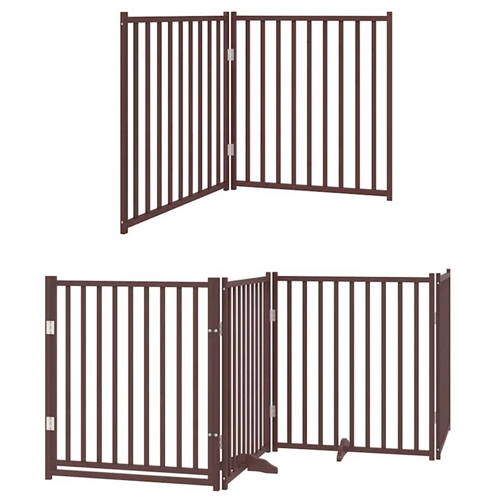 Vidaxl faltbares Hundegitter 12 Paneele 960 cm Pappelholz braun