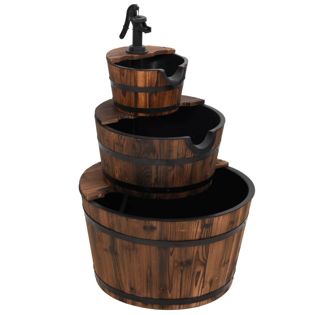 Vidaxl Wasserbrunnen mit Pumpe 60x60x94 cm Festkieferholz