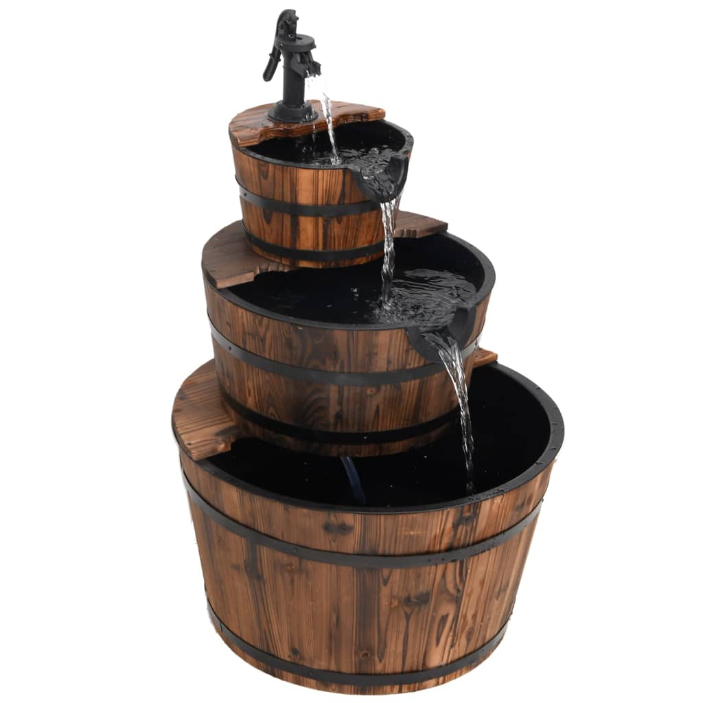 Vidaxl Wasserbrunnen mit Pumpe 60x60x94 cm Festkieferholz