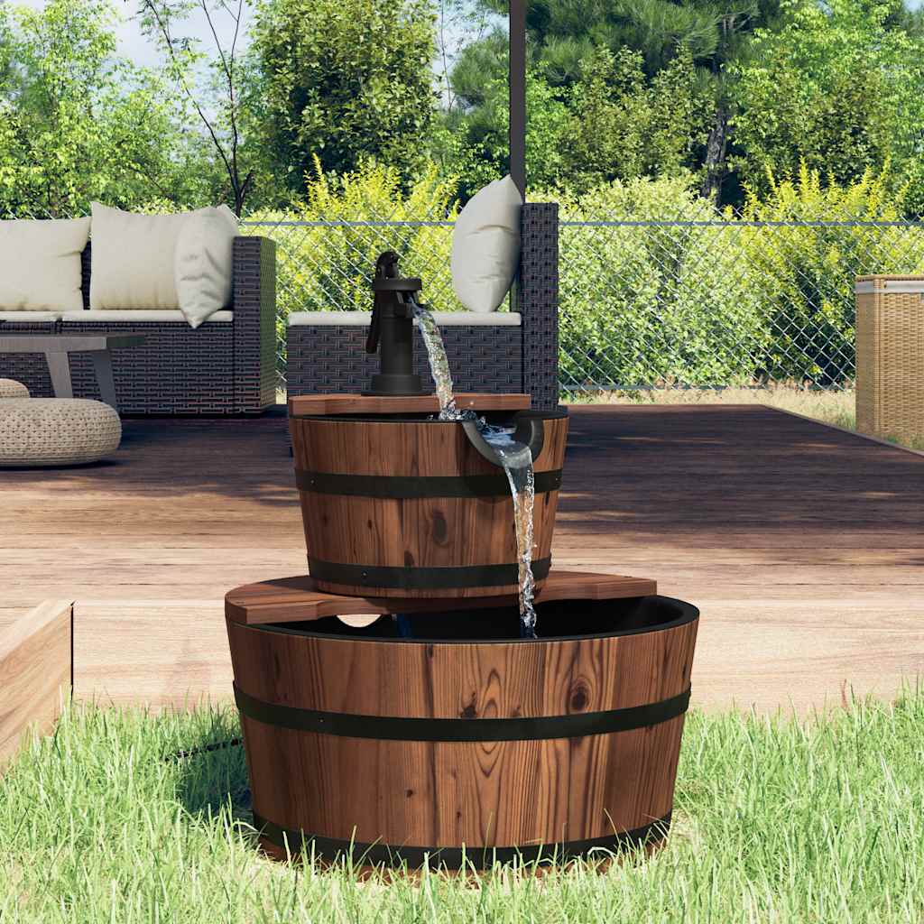 Vidaxl Wasserbrunnen mit Pumpe 44,5 x 44,5 x 58 cm Festkieferholz